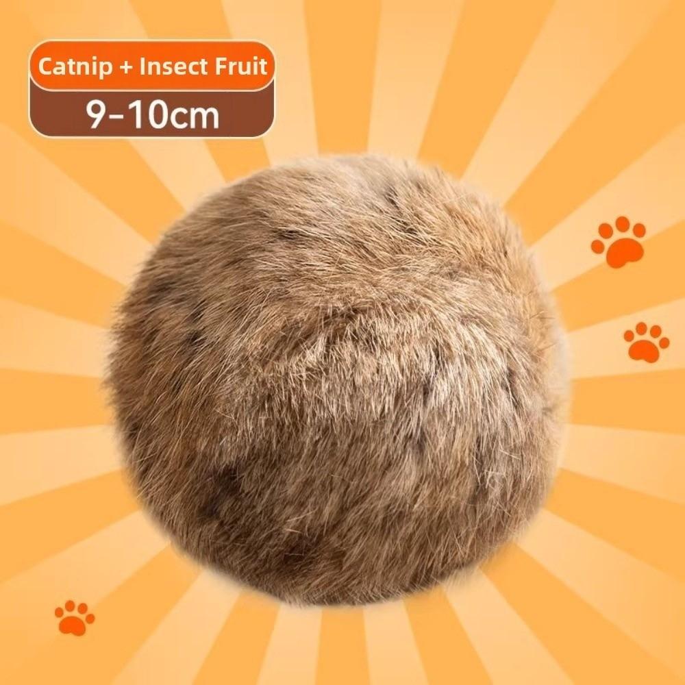 Gifts Self-entertaining Rabbit Fur Ball Cat Training Pet Supplies Soft Fluffy Cat Ball Pet Prey Ball for Kicks Chase Games