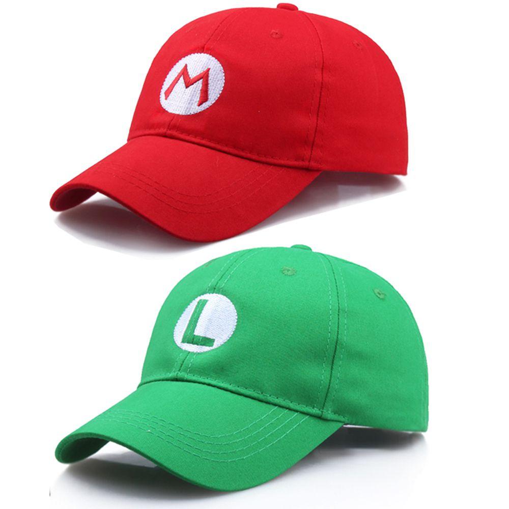 Chic Super Luigi Mario Bros Cosplay Adult Size Hat Cap Baseball Hats Costume