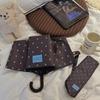 Polka Dot Folding Umbrella Uv Protection Lightweight Compact Portable Sun Rain Umbrella For Travel Outdoor Daily Use Beach