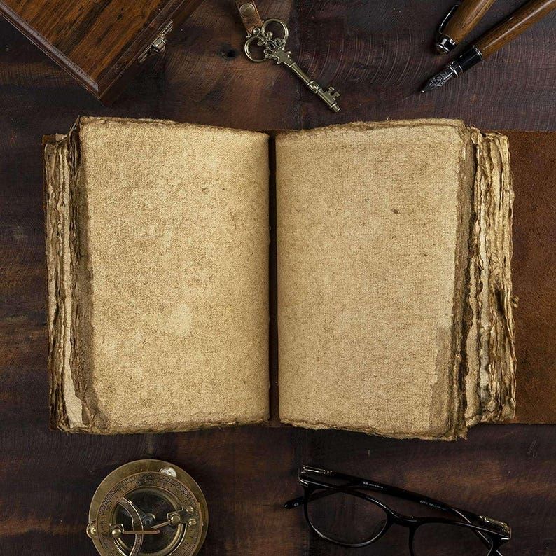 Genuine Leather Diary | Vintage Handmade Leather Journal | Premium Antique Key Closure | 200 Handmade Deckle Edge Antique Pages
