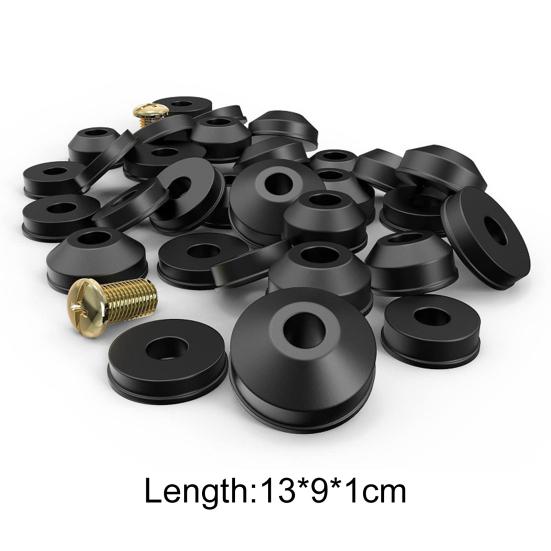 1 Set Flat Washer Corrosion Resistant Prevent Leak Multiple Sizes Practical Beveled Part with Screws Replacement Home Supplies