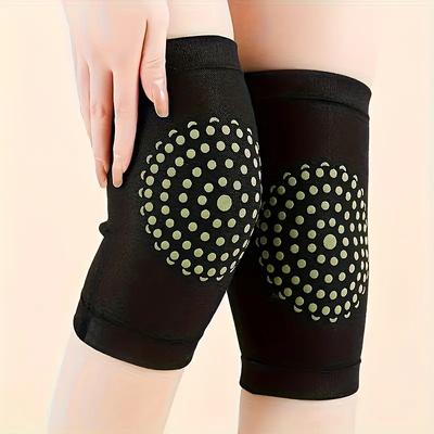 A Pair of Warm Wormwood Knee Pads,suitable for Covering Legs To Keep Warm, Winter Warmth, Leg Warmth, Adjustable Knee Pad