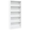 VidaXL Bookcase White 80x24x176 Cm Engineered Wood, Bookshelf, Book Holder, Book Support, Cabinet of 857853