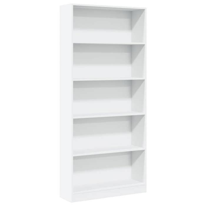 VidaXL Bookcase White 80x24x176 Cm Engineered Wood, Bookshelf, Book Holder, Book Support, Cabinet of 857853