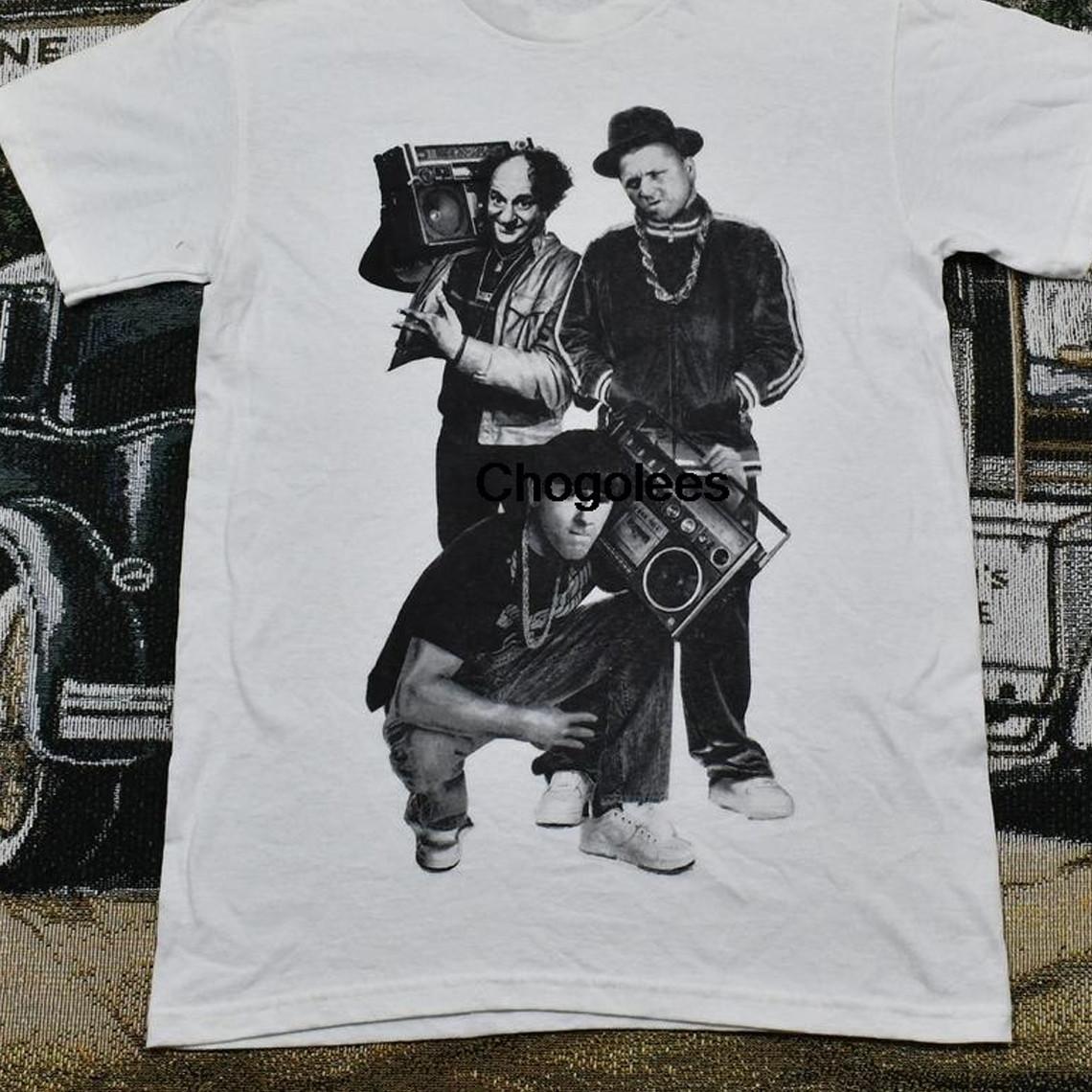 

The Three Stooges hip hop street T-Shirt Mens Womens Tees Top white Short sleeve JJ3592 XL