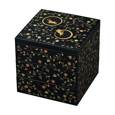 Lacado Maeju, conejo arabesco pesado Kurouchi bermellón 6.5 de tres niveles 8R-314