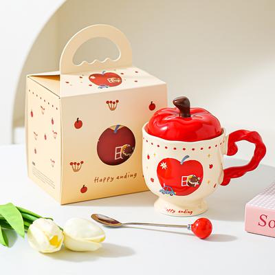 Creative Apple Ceramic Mug Office Gift Home Cup Coffee Cup Water Cup Couple Breakfast Cup Gift