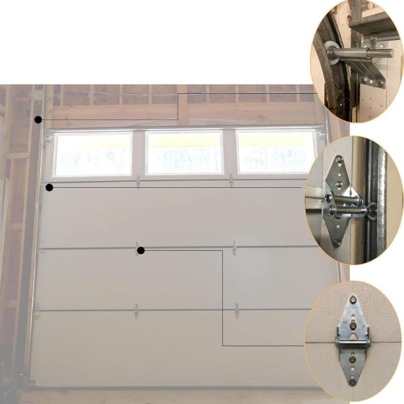 2 Stück Hochleistungs-Garagentor-Scharniere Ersatz Eisen-Garagentor-Winkel Garagentor-Ersatzteile Langlebig
