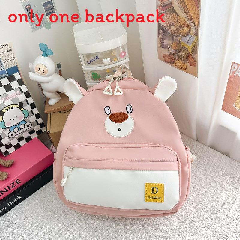 Children Little Bear Backpack Zipper Design Adjustable Shoulder Straps Schoolbag