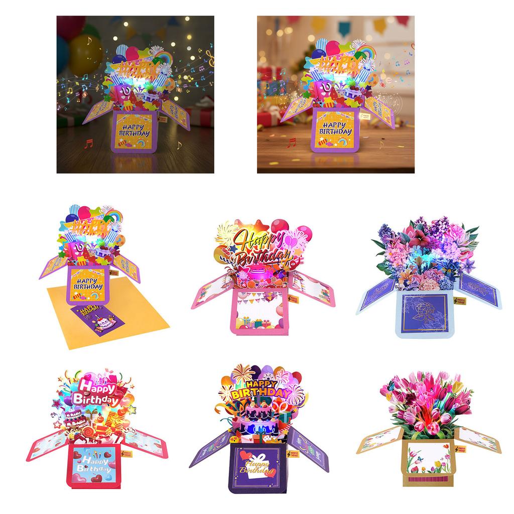 Handmade Musical Photo Frame Greeting Card Feature Built In Melodies And Sparkling LED Light Effect