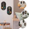 Crystal Shelf Display Wall Stand Wooden Carving Pattern Home Candle Holder Craft Display Stand Boho Style Crystal Hanging Stand