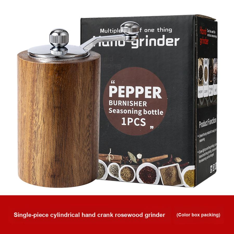 

Manual Pepper Grinder Kitchen Wooden Spice Mill for Black Pepper, Salt, and Herbs 1 PCS 10*5.5cm коричневий
