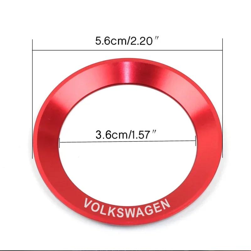 Hijk1 ·Car Aluminium Alloy Steering Wheel Logo Circle Trim Sticker For Volkswagen VW Golf Polo Jetta CADDY Tiguan Passat Accessories