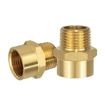 2Pack Leakproof Brass Connector G1/2 BSP To 1/2Inch NPT Thread Adapter Pipe Fittings For Garden Irrigation Hoses