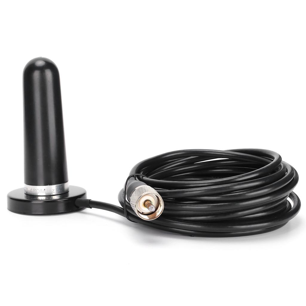 Mini Car Antenna Dual Frequency Antenna Accessories with 5m Feeder Adapters Suction Cup