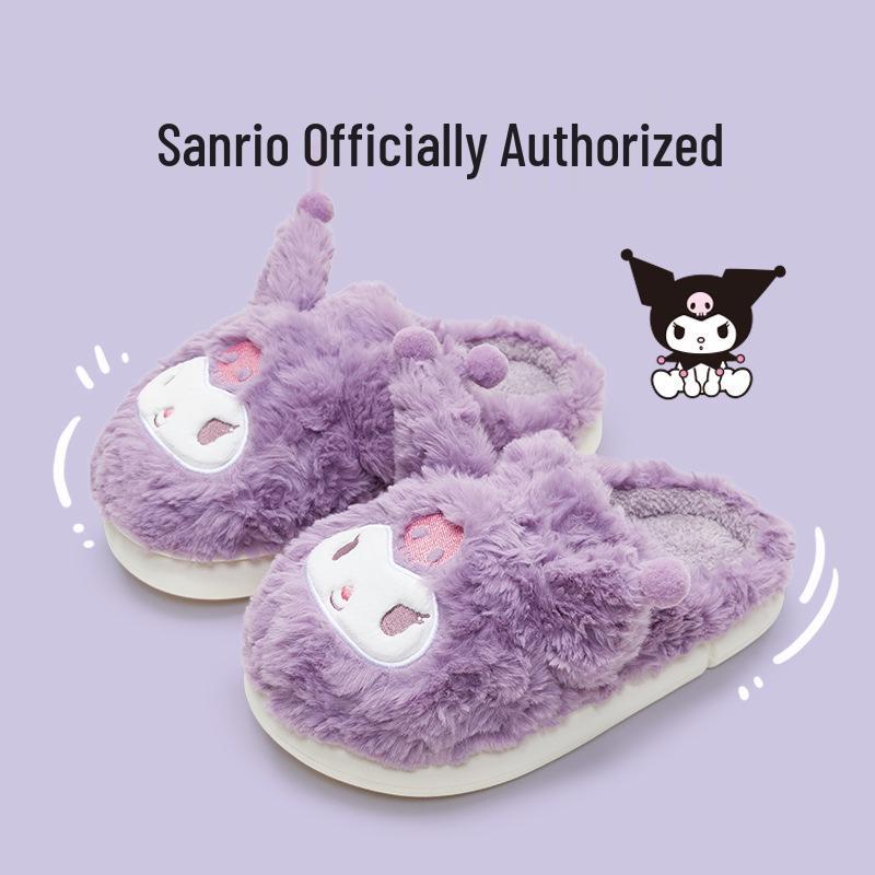 Плюшевые тапочки Sanrio Hello Kitty для женщин - Хлопковые тапочки Youtiao - Шаг по облакам, домашний комфорт 190 mm