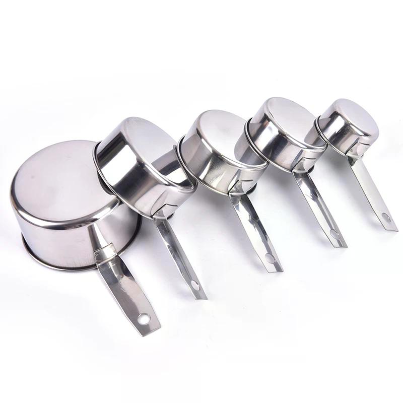 5Pcs Measuring Cups 30ml 60ml 80ml 125ml 250ml Stainless Steel Measuring Spoon Cup Tableware Kitchen Baking Tools
