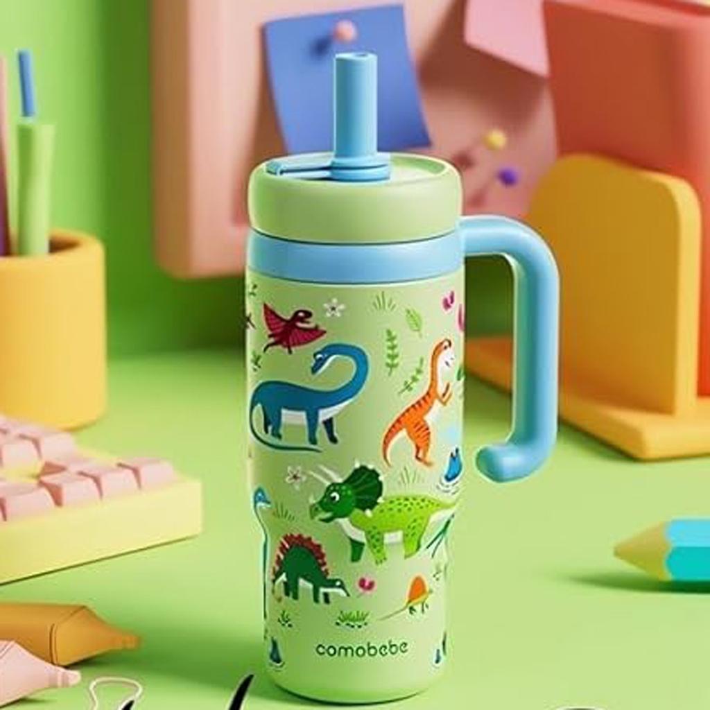 Drinking Cup With Whale Squirt, 24Oz Whale Cup Water Bottle, Stainless Steel Whale Spray Sippy Cup, Leak Proof Weighted Straw Cup For Kids