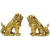 Feng Shui Good Luck Figurine Komainu (Lion-like Guardian Dog) Gold 8 cm