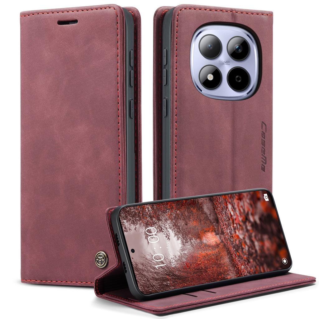 Pro Xiaomi Redmi Note 15 Pro 5G (Globální) Peněženkové pouzdro CASEME řady 013 PU kůže kryt na telefon stojánek