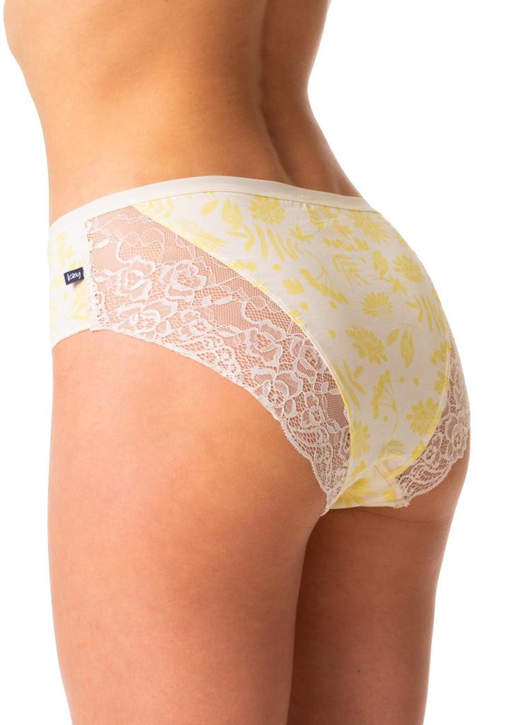 Figi damskie o klasycznym kroju (2 pack) midi bikini z koronką na pośladkach LPC 559 Key