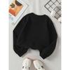 Fashionable Crewneck Sweatshirt for Girls Featuring Strawberry Hearts, Perfect for Autumn And Winter with a Western
