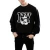 Disney Mens Mickey Mouse NY Kicking Sweatshirt