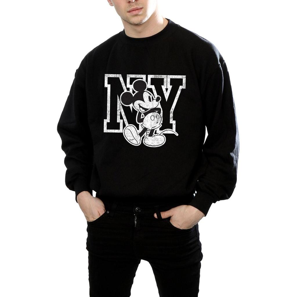 Disney Mens Mickey Mouse NY Kicking Sweatshirt