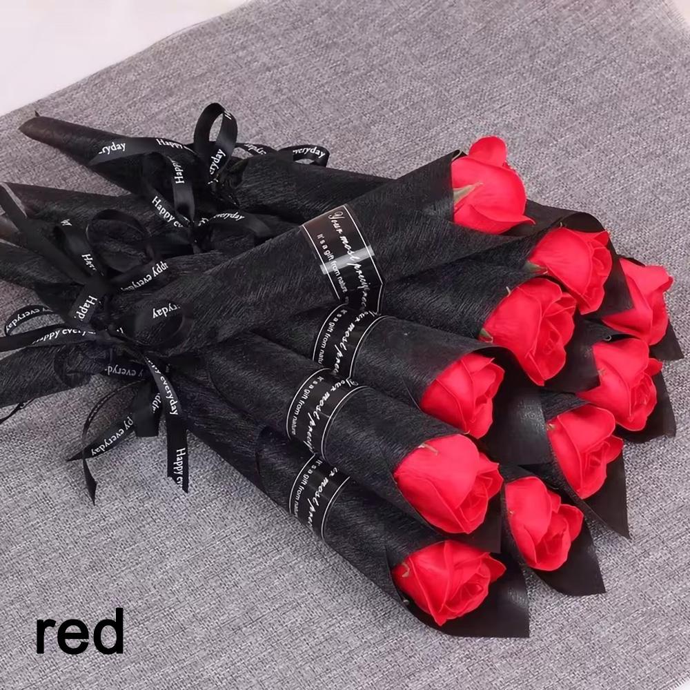 10/20pcs Red Rose Bouquet Artificial Flower Eternal Rose Valentines Day Teacher's Day Mother's Day Gift Giving Bunch Flower