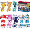 Super Wings 14-Pack Transforming Toys 2 Inch Airplane Collector Character with Dinosaur Mini Action Figure Kids Gift