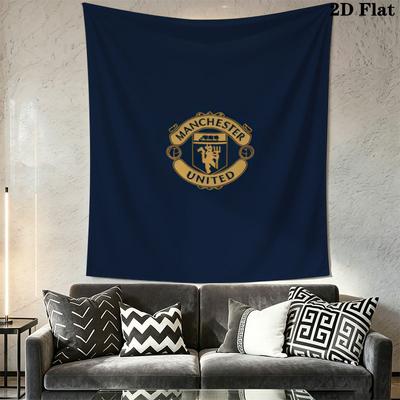 Art MUFC PosterWall Hanging Printed Fabric Blanket Decorative Tapestries for Bedroom Living Room Home Decor