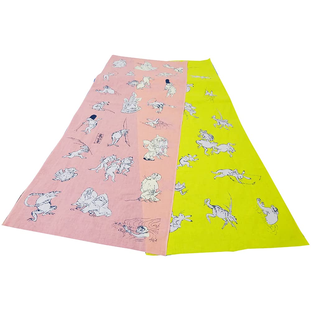 Geisodo Tenugui Pink (Choju Giga) T-22