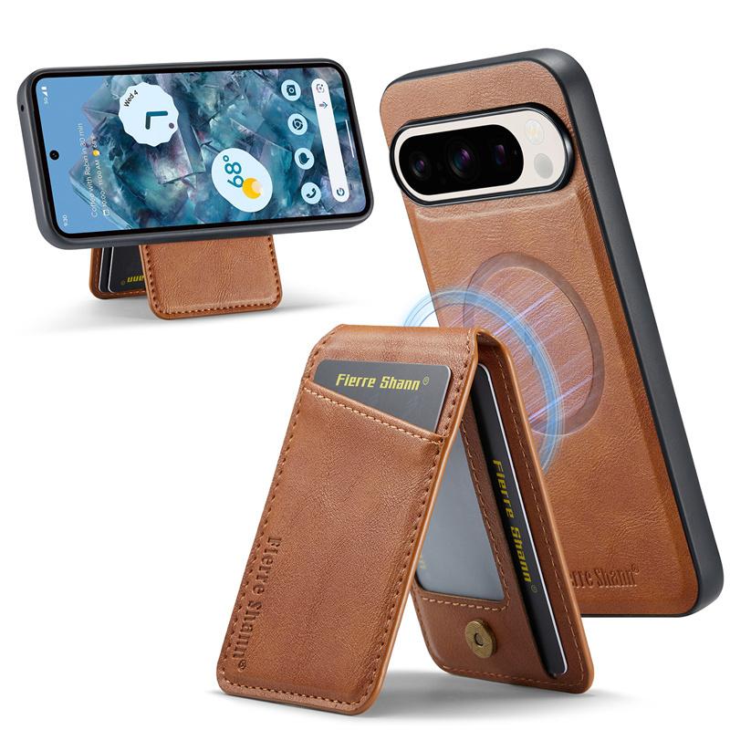 EUCAGR Wireless Charging Wallet Phone Case For Google Pixel 10A 9 9Pro XL 8A 8Pro 7A 7 Pro Card Holder PU Leather Magnetic Cover