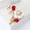 Boutique Alloy Rhinestone Large Plum Blossom Brooch Classical Temperament Women'S Clothing Corsage Jewelry Pin
