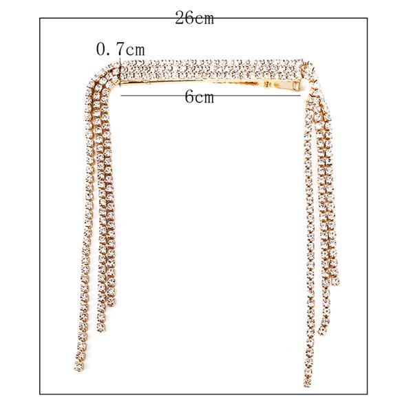 Fashion Rhinestone Tassel Hair Barrettes for Women Hair Clips Hairpin Hair Accessories