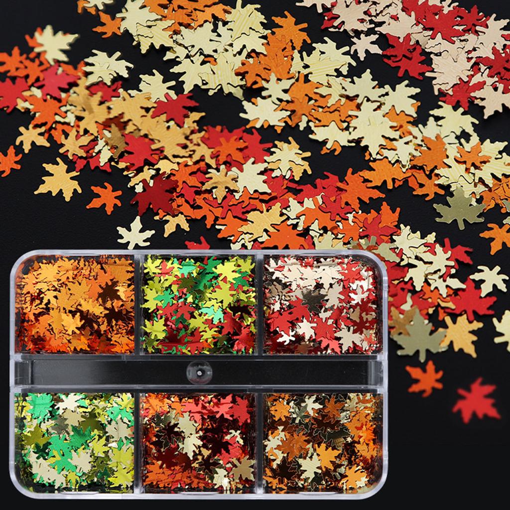 Sequins Fall Leaves Confetti for Nail Art Flakes DIY Resin Crafts Decorations