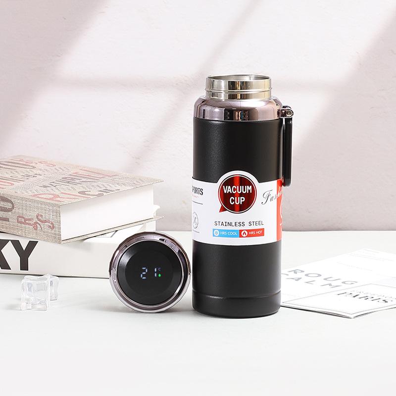 Stainless Steel Insulated Cup Business Sling Cup Handy Car Portable Large Capacity Display Warm Water Cup
