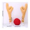 2022 Reindeer Car Kit Christmas Decoration Auto Accessories New Year Supplies Cute Rudolph Nose Elk Antlers Jingle Bell