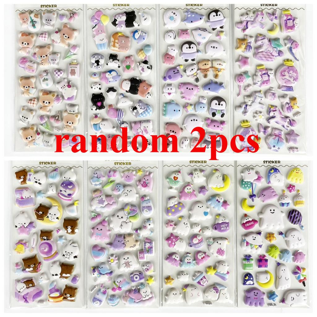 Hot New Cute cartoon 3D embossed stickers fun foam stickers for children DIY planner stickers decorative stickers High Quality Gifts