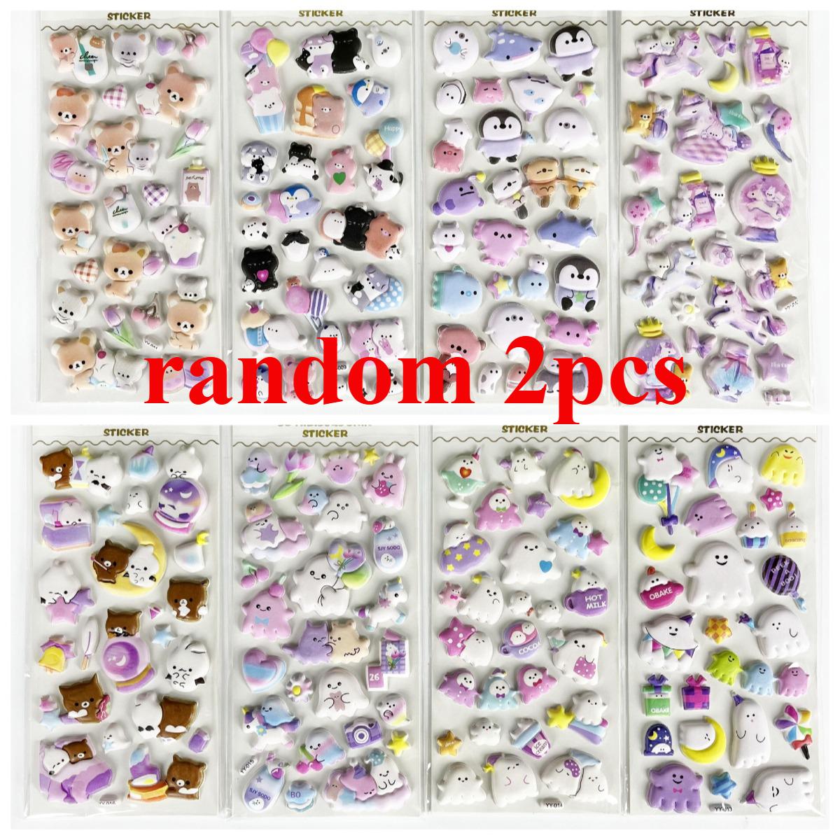 2025 Cute cartoon 3D embossed stickers fun foam stickers for children DIY planner stickers decorative stickers Presents Premium Quality