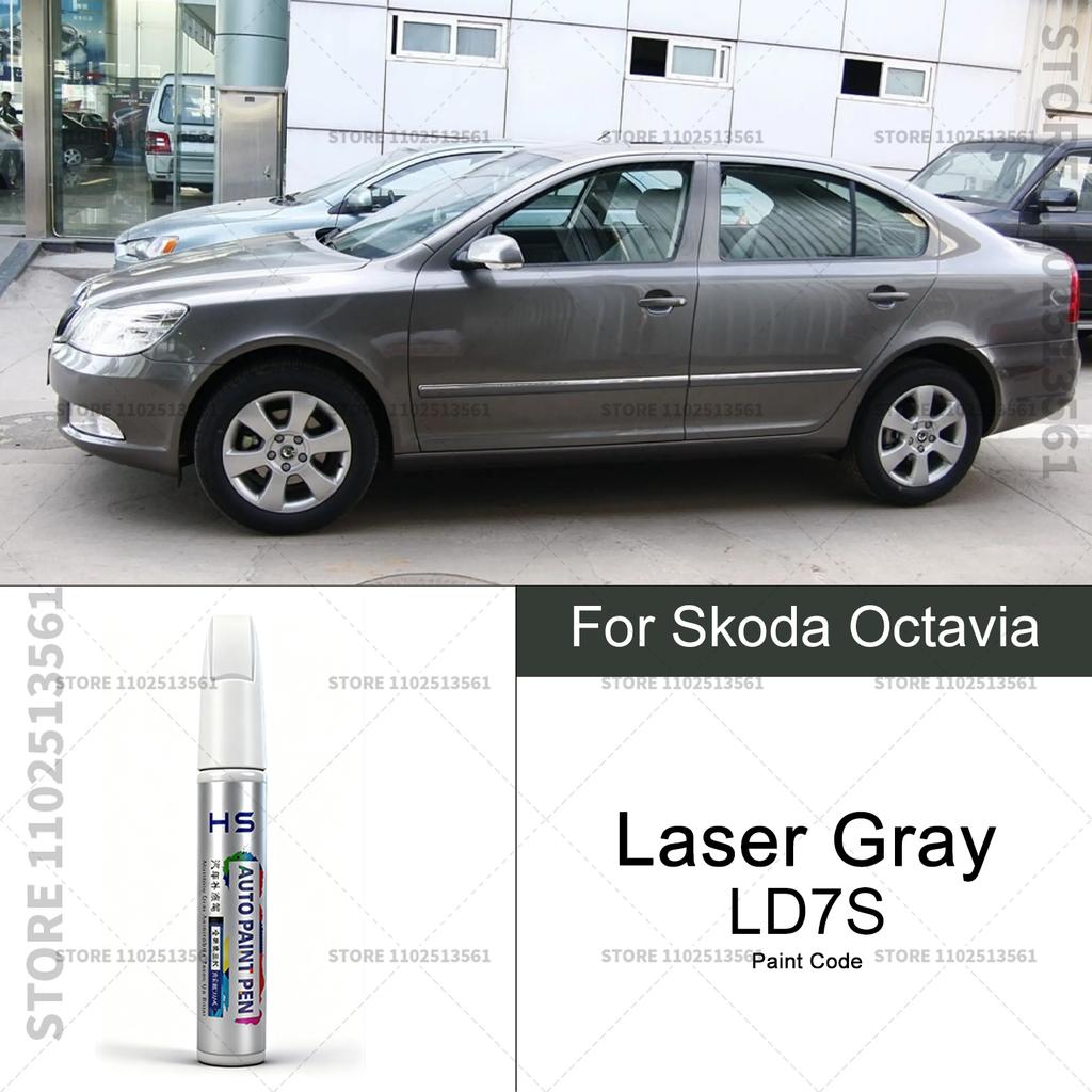 Car Paint Repair Pen For Skoda Octavia Touch Up Scratch Remover DIY Auto Accessories Beige 123 White Gray LD7S 160 Black Red