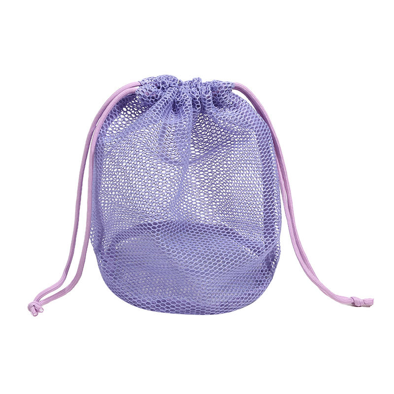 Mesh Large Capacity Drawstring Bag Portable Minimalist Toiletry Cosmetic Travel Hand Carry Storage Wash Pouch Organizer