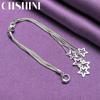 CHSHINE 925 Sterling Silver Five Snake Chain Stars Bracelet For Women Men Fashion Charm High Quality Jewelry