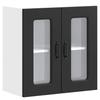 VidaXL Kitchen Wall Cabinet with Glass Door Kalmar Black, Kitchen Wall Unit, Wall Cabinets with Doors, 853668
