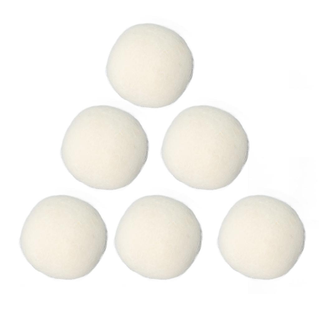 6 Pcs Wool Drying Balls High Density Adsorb Impurities Reduce Static Electricity Laundry Wool Balls