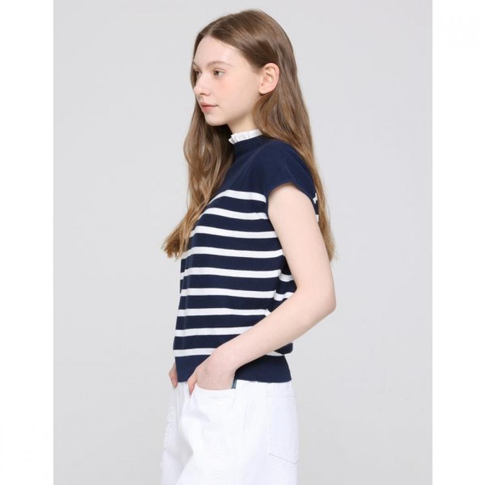Son Jung Wan Women Frill Stripe Sleeveless Knit Zkn6262130