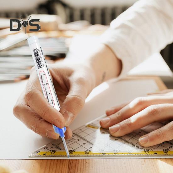 4 Stück Markierstifte für tiefe Löcher mit langem Kopf, 20 mm, Marker mit langer Spitze, schnelltrocknend, wasserdicht, bunt, Zimmermannsstift für Bau, Badezimmer, Holzbearbeitung