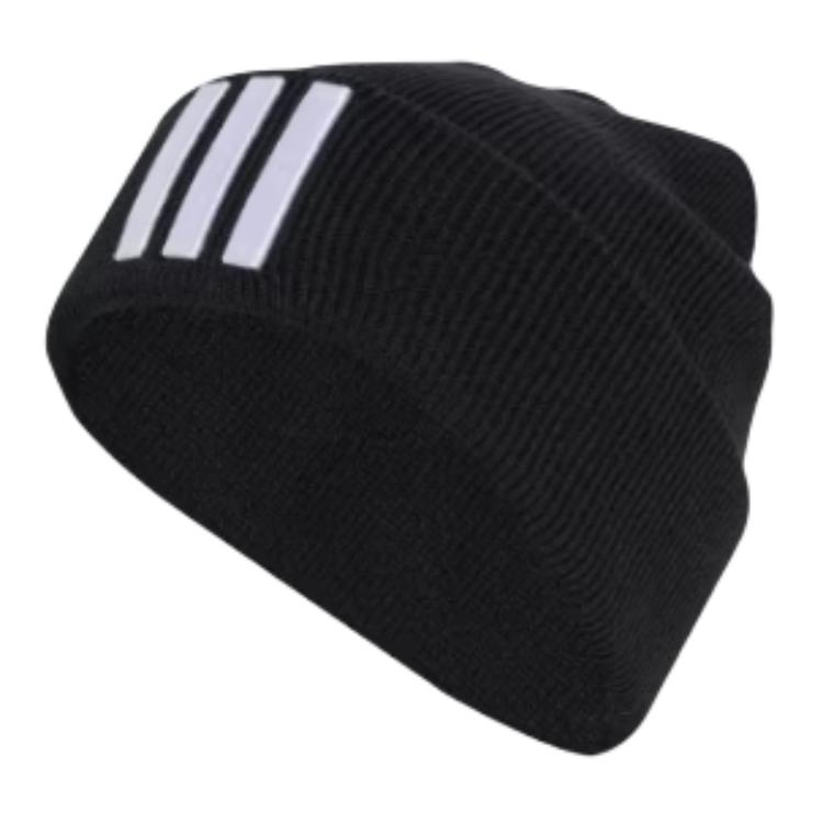 

Adidas Logo Design Three Stripes Pattern Acrylic Fleece Hat Unisex Hats Black White JM3064 OSFM