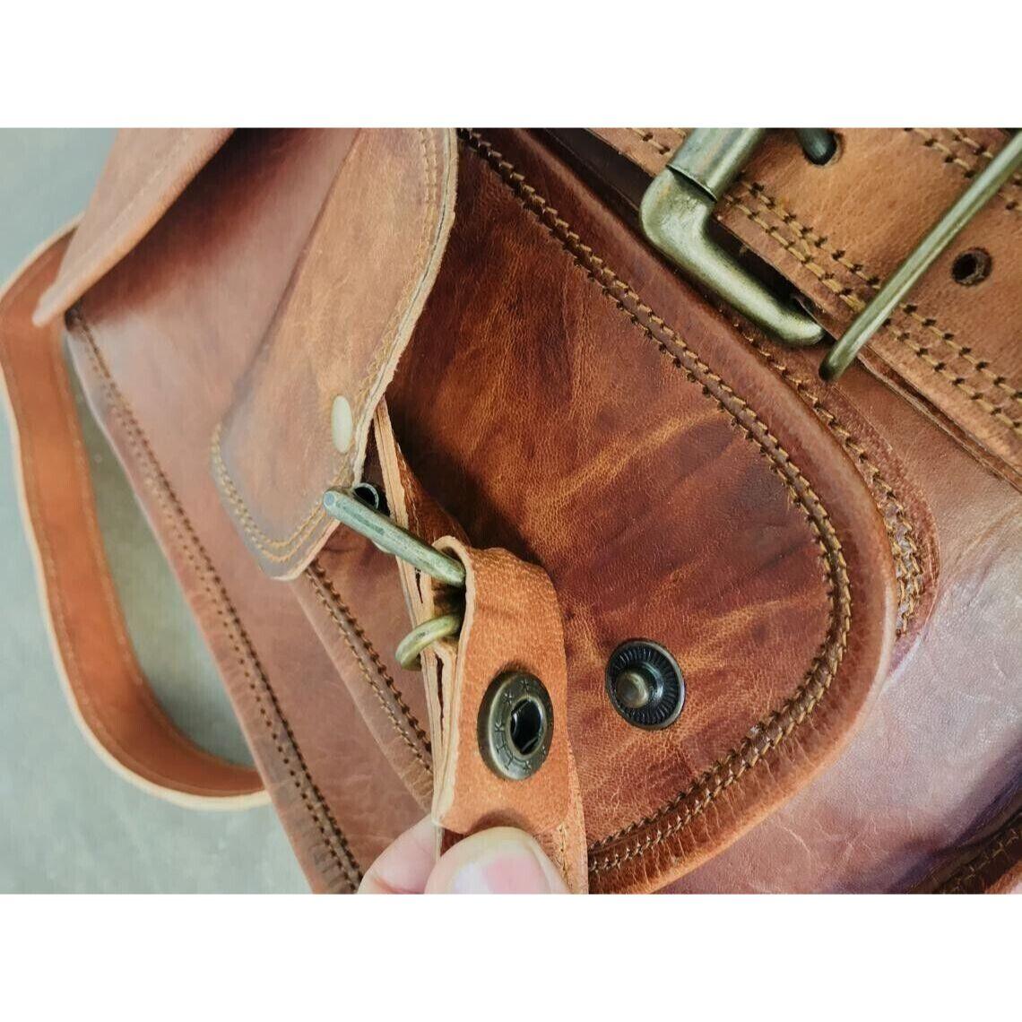 Женская кожаная сумка Goat Crossbody Натуральная коричневая сумка через плечо ручной — фото 5