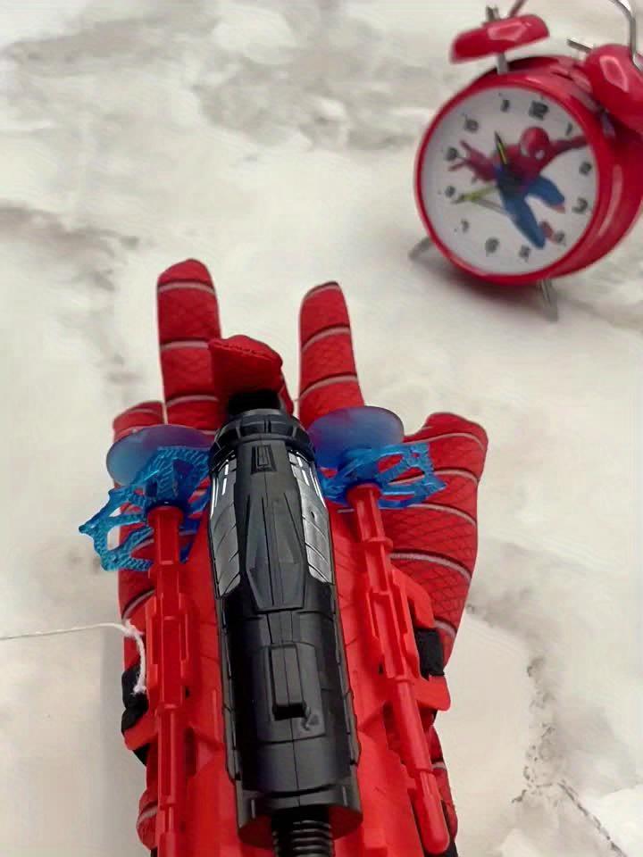 1SET Spider Web Launch Gloves - Red and Blue Hero Toys, Suitable for Children and Adults, Fun Interactive Party Games, Durable ABS Material
